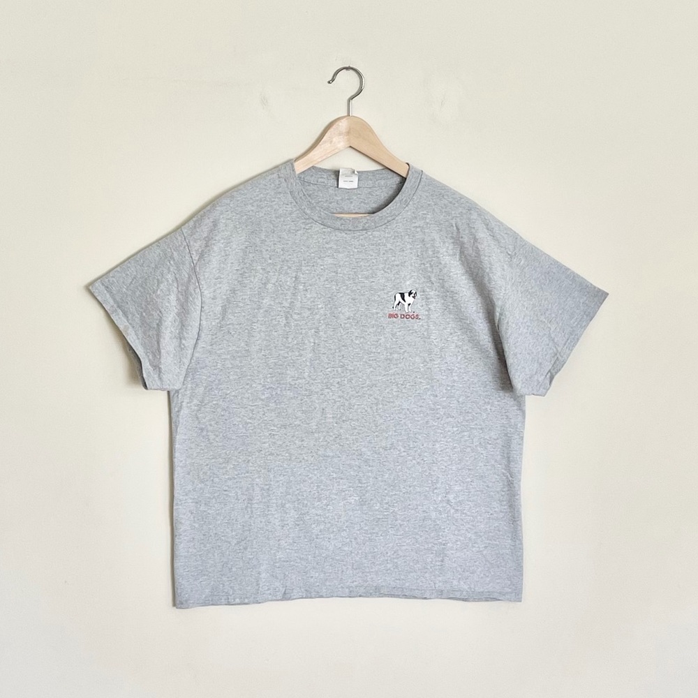Vintage 90s Y2K Big Dogs “Stay On The Porch” Graphic Gray T Shirt Adult size XL - Picture 6 of 11